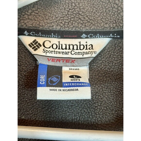 Columbia Mens L Vertex Full Zip Regular Polartec Outdoor Jacket Gray Fleece Line - Picture 5 of 5